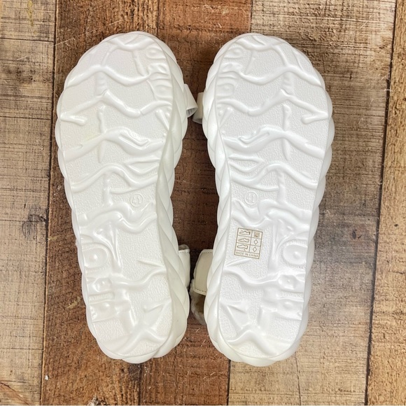 Women's 9.5 Woven Crochet Ankle Boho Island Platform Sandal Vacation Summer - Picture 9 of 10